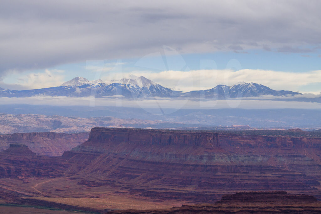 La Sal mountains from Dead Horse Point